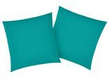 Kissenbezüge OTTO HOME "Luisa", blau (petrol), B:40cm L:40cm, Renforcé, Renforcé, Kissenbezüge, Kissenbezüge, aus 100% Baumwolle, mit Reißverschluss, atmungsaktiv, uni