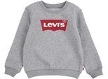 Sweatshirt LEVI'S KIDS "LVB LVB FRENCH TERRY BATWING", Jungen, Gr. 12M (80), grau (grau heather), Sweatware, Obermaterial: 60% Baumwolle, 40% Polyester, bedruckt, regular fit normal, Rundhals, Rippbündchen, Sweatshirts Sweatshirt, BABY UNISEX