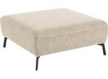 Hocker HOME AFFAIRE "Liora, weich gepolstert, saugroboterfreundlich, 100x100 cm", beige (champagner), Hocker, B/H/T: 100cm x 44cm x 100cm, Chenille, 5, 9% Viskose, 34, 4% Polyacryl, 59, 7% Polyester, Hocker, passend zum 2,5- & 3-Sitzer Sofa der Liora-Serie, B:100cm H:44cm T:100cm