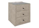 Sembella , Beige , Kunststoff, Glas, Textil, Holzwerkstoff , 3 Schublade(n) Schubladen , 49.5x56.5x46 cm , Soft-Close-System ,