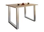 Mid.you , Silberfarben, Sonoma Eiche , Holzwerkstoff, Metall , rechteckig , 110x80x76 cm ,