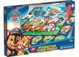 Puzzle CLEMENTONI "Quiz-Bodenpuzzle - Paw Patrol", bunt, Puzzles, KinderB:62cm H:42cm, Pappe, Motiv, Puzzle, Made in Europe, B:62cm H:42cm