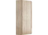 Eckkleiderschrank PRIESS "Barcelona Kleiderschrank Ecklösung Raumwunder", braun (struktureichefarben hell), B:78cm H:193cm T:78cm, Holzwerkstoff, Schränke, Eckkleiderschrank, in 2 Tiefen Schrank Eckschrank Garderobe