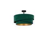 Deckenleuchte Kobo, Waldgrün, Textil, 24 cm, RoHS, Lampen & Leuchten, Innenbeleuchtung, Leuchten nach Räumen, Bürolampen