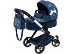 Kombi-Puppenwagen BAYER "Xeo, blau Schleife", blau, Puppenwagen, KinderB:37cm H:73cm T:68cm, Kunststoff, Metall, Stoff, Kombi-Puppenwagen, B:37cm H:73cm T:68cm