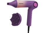 Haartrockner GRUNDIG "HD 9480", lila (rosa, lila), HaartrocknerB:25cm H:24cm T:85cm, Kunststoff, Haartrockner, Ionen Funktion, 3 Temperatur- und 3 Luftstromstufen, B:25cm H:24cm T:85cm