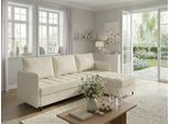Ecksofa DOREL HOME "LINDHUS, Cord, L-Form, Breite 194cm, verschiedene Stellvarianten", beige (creme), B:194cm H:80cm T:127cm, 93% Polyester, 7% Nylon, Sofas, Ecksofa, Recamiere, Stauraum, Modulsofa