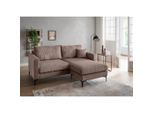 Livetastic , Graubraun , Textil , Uni , Füllung: Schaumstoff,Schaumstoff , L-Form, links montierbar, rechts montierbar , 204x153 cm , Made in EU , Rücken echt ,
