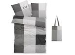 Bettwäsche OTTO HOME "Tirrell", grau, B/L: 135cm x 200cm, 1 Stk., 1 Stk., Linon, B/L: 80cm x 80cm, 3, Linon, Obermaterial: 100% Baumwolle, Bettwäsche, Bettwäsche, Bettwäsche ab Gr. 135x200 cm, 100% Baumwolle, Marke H.I.S by OTTO home