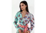 Bloemen Chiffon Wikkel Mini Jurk