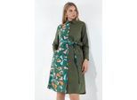 Geprinte Mini Shirt Jurk Met Strikdetail