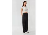 Wijde Gebreide Broek met Elastische Taille