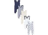 Strampler TUPTAM "Strampler Baby Strampler mit Aufdruck Spruch 5er Pack", Mädchen, Gr. 80, N-Gr, blau (maritim), Obermaterial: 100% Baumwolle CO., Overalls