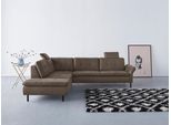 Ecksofa HOME AFFAIRE "Birkholm L-Form", grün (olive), B:270cm H:83cm T:226cm, 100% Polyester, Sofas, Ecksofa, Armlehnverstellung, auch in Easy Clean Bezug - mit Wasser zu reinigen