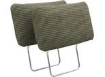 Sofa-Kopfstütze SIT & MORE "Moreno, B: 50 cm", grün (olive), B:50cm H:25cm T:12cm, 100% Polyester, Kopfstützen, Set: 2 Stück, passend zur Serie