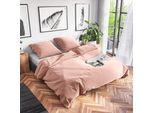Bettwäsche WOLKENFELD "Renforcé Bettwäsche Baumwolle - Natürlich weiches Schlafgefühl", rosa, B/L: 200cm x 220cm, 1 Stk., 2 Stk., Renforcé, B/L: 80cm x 80cm & 80cm x 80cm, 3 Stk., Renforcé, Obermaterial: 100% Baumwolle, Bettwäsche, Bettwäsche, 135x200 cm, 155x220 & Übergrößen I inkl. Kissenbezüge 80x80 I uni