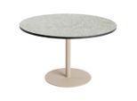 Tierra Outdoor Loungetisch , Grau, Champagner , Metall, Kunststoff , rund , Bodenplatte , 50x37x50 cm , lichtecht, wetterbeständig , Gartenmöbel, Loungemöbel, Lounge-Serien