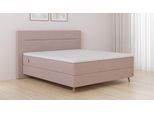 BRUNO Boxspringbett Premium 160x200cm in Glory Blush | Matratzen-Härtegrad: Links H3 / Rechts H2 | mehrfach ausgezeichnet in Design & Qualität