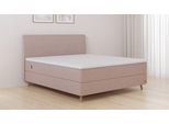 BRUNO Boxspringbett Premium 200x200cm in Glory Blush | Matratzen-Härtegrad: Links H2 / Rechts H3 | mehrfach ausgezeichnet in Design & Qualität