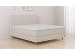 BRUNO Boxspringbett Premium 160x200cm in Glory Soft Beige | Matratzen-Härtegrad: Links H2 / Rechts H3 | mehrfach ausgezeichnet in Design & Qualität