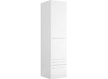 Kleiderschrank PRIESS "Schrank Garderobe Wäscheschrank Barcelona in 5 Breiten", weiß, B:48cm H:193cm T:54cm, Holzwerkstoff, Schränke, Kleiderschrank, viel Stauraum, geräumige Schubkästen, mit Spiegel, MADE IN GERMANY