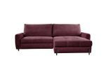 Mid.you , Bordeaux , Textil , Ottomane rechts, L-Form , 265x162 cm , Made in EU , Liegefunktion, Rücken echt ,