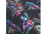 Digitaldruck-Sweat "Dinos", schwarz/neon