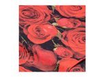 Baumwollstoff-Digitaldruck "Rosen", Serie Ria, rot-color