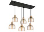 Globo , Braun, Schwarz, Bernsteinfarben , Holz, Metall, Kunststoff, Glas , 36 cm , beliebig kürzbar ,
