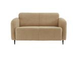 Livetastic , Creme , 140x76x90 cm , Made in EU , Rücken echt, Armteil links, Armteil rechts ,