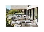 Ambia Garden Dining-Loungeset, Grau, Anthrazit, Metall, Textil, Füllung: Polyester,Schaumstoff, 244x193 cm, Loungemöbel, Gartenlounge-Sets
