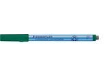 Staedtler Folienstift Lumocolor correctable 305 F, trocken abwischbar, mit Wischer, Strichstärke 0,6 mm, grün