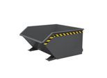Eichinger-Industrie Kippbehälter, niedrige Bauhöhe, 1500 l, bis 2000 kg, Einfahrttaschen, Kettensicherung, Stahl, anthrazitgrau RAL 7016