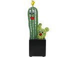 Sammelfigur GOEBEL "Figur James Rizzi -Prickly Pair", grün (bunt), B:7cm H:23cm T:8,5cm, Porzellan, Dekofiguren, Sammelfigur