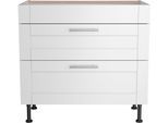 Kochfeldumbauschrank OPTIFIT "Ahus", weiß (weiß matt, weiß), B:90cm H:87cm T:58,4cm, Schränke, Kochfeldumbauschrank, Breite 90 cm