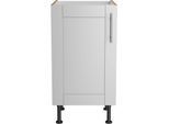 Spülenschrank OPTIFIT "Ahus", grau (hellgrau matt, wildeiche nachbildung), B:45cm H:87cm T:58,4cm, Schränke, Spülenschrank, Breite 45 cm