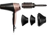 Haartrockner REMINGTON "Curl & Straight Confidence (D5706)", pink (pink, grau, pink), HaartrocknerB:8,7cm H:30,7cm T:21,9cm, ABS, Kunststoff, Haartrockner, 2.200 Watt, Ionenpflege, inkl. Stylingdüse, Diffusor & Rundbürste, B:8,7cm H:30,7cm T:21,9cm