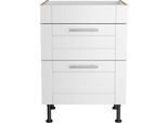 Kochfeldumbauschrank OPTIFIT "Ahus", braun (weiß matt, wildeiche nachbildung), B:60cm H:87cm T:58,4cm, Schränke, Kochfeldumbauschrank, Breite 60 cm