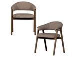 Livetastic , Braun , Holz, Textil , Eiche , massiv , 60x77x60 cm ,