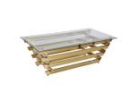 Livetastic , Klar, Goldfarben , Glas , rechteckig , 70x45x130 cm ,