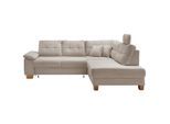 Livetastic , Beige , Textil , Buche , Füllung: Schaumstoff , Ottomane rechts, L-Form , 274x206 cm , Liegefunktion, seitenverkehrt erhältlich, Schlafen auf Sitzhöhe, Rücken echt, Armteil links ,