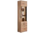 Livetastic , Alteiche , Holz, Glas, Holzwerkstoff , Eiche , massiv , 55x208.6x37.4 cm , Made in EU , Beimöbel erhältlich, stehend ,