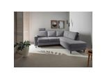 Livetastic , Dunkelgrau , Textil , Buche , Uni , 242x200 cm , Made in EU , Rücken echt ,