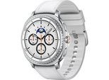 Samsung Galaxy Watch8 Classic 46 mm Aluminiumgehäuse white am Hybrid Band white [Wi-Fi + 4G]