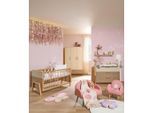 Jimmylee Babyzimmer Diana, Creme, Eiche, Holzwerkstoff, 5 Fächer, 3 Schublade(n) Schubladen, zum Juniorbett umbaubar, höhenverstellbar, Lattenrost inklusive, Schlupfsprossen, Babymöbel, Babyzimmer-Sets