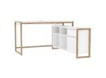 Mid.you , Weiß, Eiche Artisan , Holzwerkstoff , 1 Schublade(n) Schubladen , rechteckig , 139x75x139 cm , Kabeldurchlass, seitenverkehrt montierbar ,