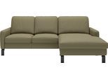 Ecksofa HOME AFFAIRE "Lecce, L-Form, Federkernpolsterung, Breite 224 cm", oliv, B:224cm H:86cm T:164cm, 100% Leder, Sofas, Ecksofa, inkl. saugroboterfreundliche Höhe & schmale Armlehnen
