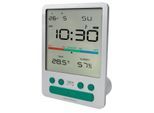 Funkwecker FILIUS ZEITDESIGN, silber (silberfarben), Wecker, Funkwecker, Wecker, Schlafzimmer, Anzeige Innentemperatur, Hygrometer, Tag, Monat
