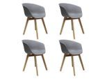 Mid.you , Grau , Holz, Kunststoff , Buche , massiv , Uni , 60x78.5x44 cm ,