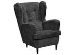 Livetastic , Schwarz , Textil , Buche , 78x102x98 cm , Made in EU , gepolsterte Armlehnen ,